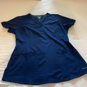 New w/o tags Navy Healing Hands Scrub Top Size M.